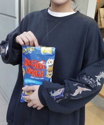 Lots of Love（ロッツオブラブ）の「袖チョコレート刺繍オーバーサイズトレーナー（スウェット）」