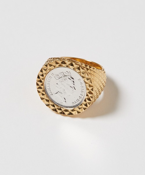 Amp Amp Japan リング Amp Japan アンプジャパン のファッション John ダイヤモンドカットワイドコインリング リング Amp Amp Japan リング Amp Japan アンプジャパン のファッション John ダイヤモンドカットワイドコインリング リング