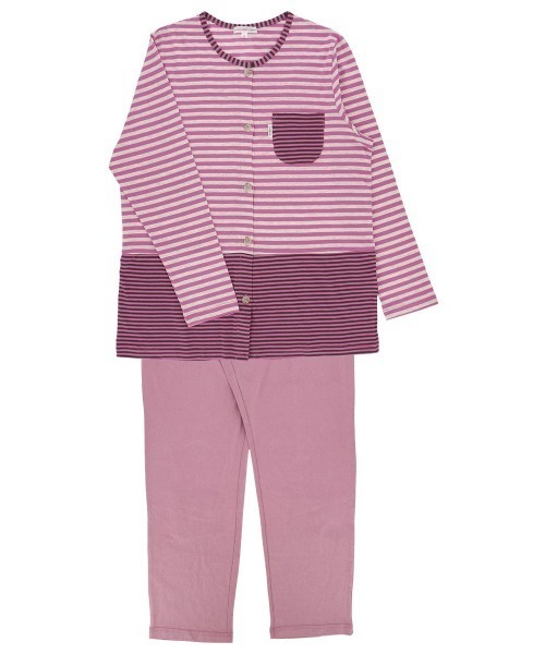 House ルームウェア Wear Lサイズ Studio 長袖 レディース コットン100 パジャマ 長袖 Naigai ナイガイ のファッション Lサイズ ルームウェア パジャマ トリコボーダー柄 セール 激安オンライン