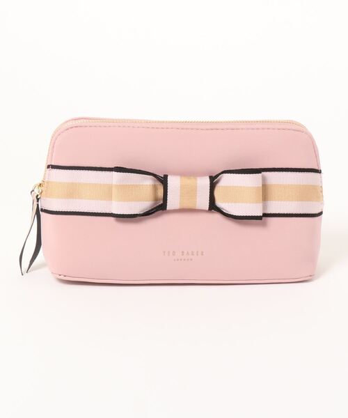 Kadera リボン付き ネオプレーン ポーチ Mサイズ ブラック X ライトピンク ポーチ Ted Baker テッドベーカー のファッション通販 Zozotown