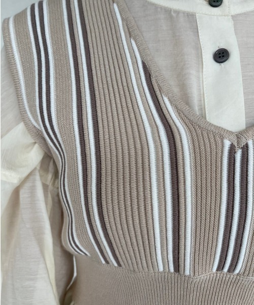 GANNI グレー ストライプ クロップドビスチェ 楽天市場】GANNI ガニー ビスチェ Drapey Melange Sleeveless