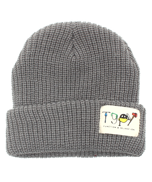 CIAOPANIC TYPY（チャオパニックティピー）の「KIDSリブニットワッチB（ニットキャップ/ビーニー・キッズ・チャコールグレー/グレー/レンガ/オリーブ/ネイビー/ワインレッド/ダークブルー/ベージュ・FREE）」の3枚目の写真