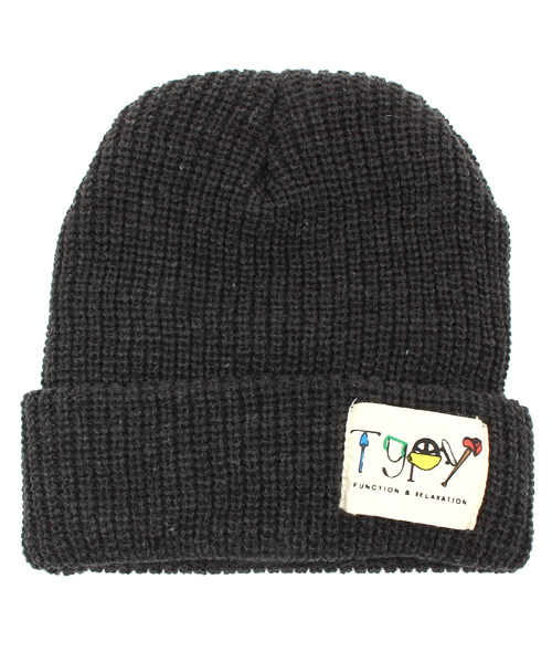 CIAOPANIC TYPY（チャオパニックティピー）の「KIDSリブニットワッチB（ニットキャップ/ビーニー・キッズ・チャコールグレー/グレー/レンガ/オリーブ/ネイビー/ワインレッド/ダークブルー/ベージュ・FREE）」の2枚目の写真