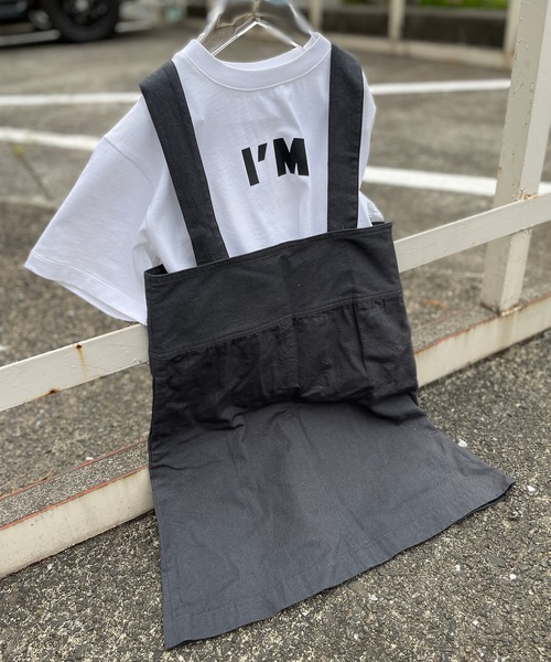 ARCH & LINE(アーチアンドライン)の「コットンオックス ジャンパースカート OXFORD WASHER JUMPER SKIRT(ジャンパースカート・キッズ・スミクロ/ライトベージュ・S/M/L/XL)」の2枚目の写真