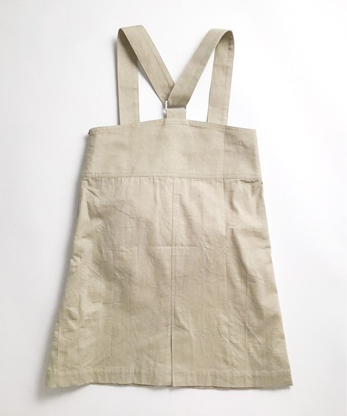 ARCH & LINE(アーチアンドライン)の「コットンオックス ジャンパースカート OXFORD WASHER JUMPER SKIRT(ジャンパースカート・キッズ・スミクロ/ライトベージュ・S/M/L/XL)」の6枚目の写真