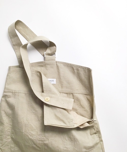 ARCH & LINE(アーチアンドライン)の「コットンオックス ジャンパースカート OXFORD WASHER JUMPER SKIRT(ジャンパースカート・キッズ・スミクロ/ライトベージュ・S/M/L/XL)」の15枚目の写真