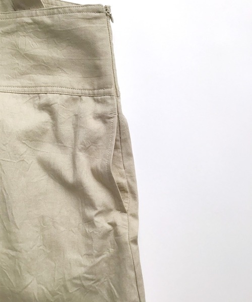 ARCH & LINE(アーチアンドライン)の「コットンオックス ジャンパースカート OXFORD WASHER JUMPER SKIRT(ジャンパースカート・キッズ・スミクロ/ライトベージュ・S/M/L/XL)」の4枚目の写真