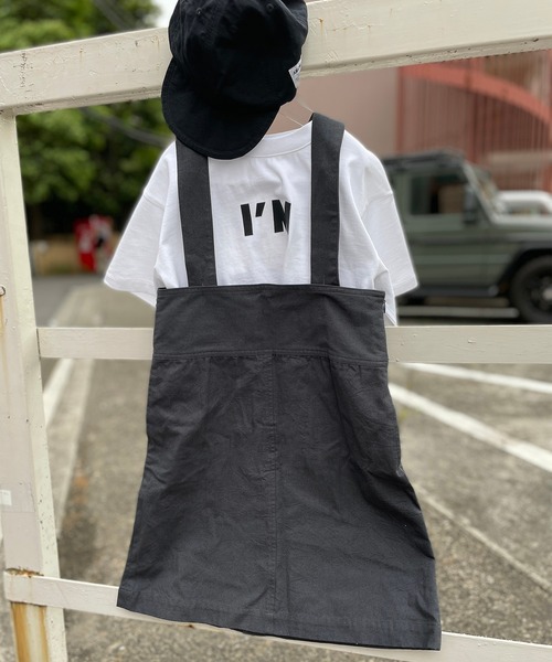 ARCH & LINE(アーチアンドライン)の「コットンオックス ジャンパースカート OXFORD WASHER JUMPER SKIRT(ジャンパースカート・キッズ・スミクロ/ライトベージュ・S/M/L/XL)」の16枚目の写真
