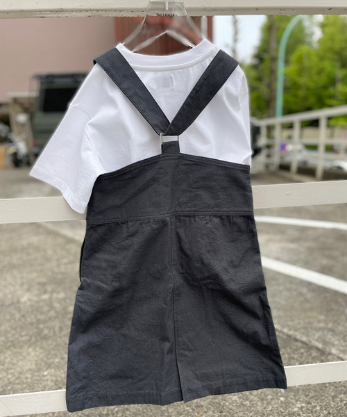 ARCH & LINE(アーチアンドライン)の「コットンオックス ジャンパースカート OXFORD WASHER JUMPER SKIRT(ジャンパースカート・キッズ・スミクロ/ライトベージュ・S/M/L/XL)」の17枚目の写真