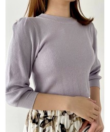 fifth | 【星玲奈レコメンド】ボリュームスリーブ五分袖ニットトップス(ニット/セーター)