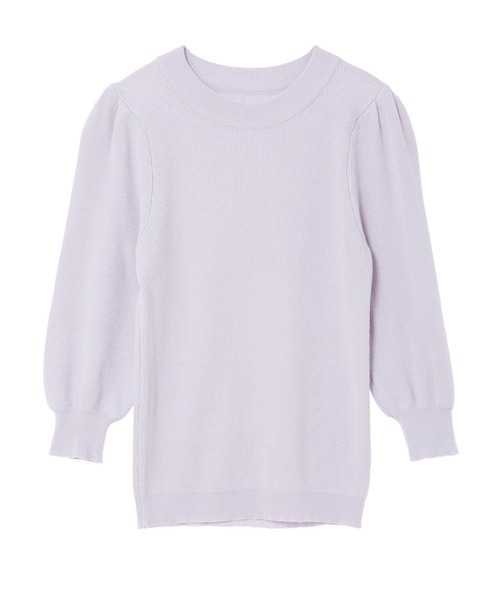 fifth（フィフス）の「ボリュームスリーブ五分袖ニットトップス（ニット/セーター・レディース・グレー/ネイビー/ラベンダー・MEDIUM）」の4枚目の写真