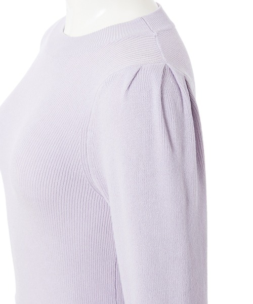 fifth（フィフス）の「ボリュームスリーブ五分袖ニットトップス（ニット/セーター・レディース・グレー/ネイビー/ラベンダー・MEDIUM）」の8枚目の写真