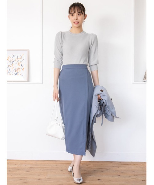 fifth（フィフス）の「ボリュームスリーブ五分袖ニットトップス（ニット/セーター・レディース・グレー/ネイビー/ラベンダー・MEDIUM）」の14枚目の写真