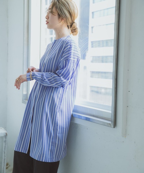 セール ストライプシャツワンピース シャツワンピース Items Urbanresearch アイテムズ アーバンリサーチ のファッション通販 Zozotown