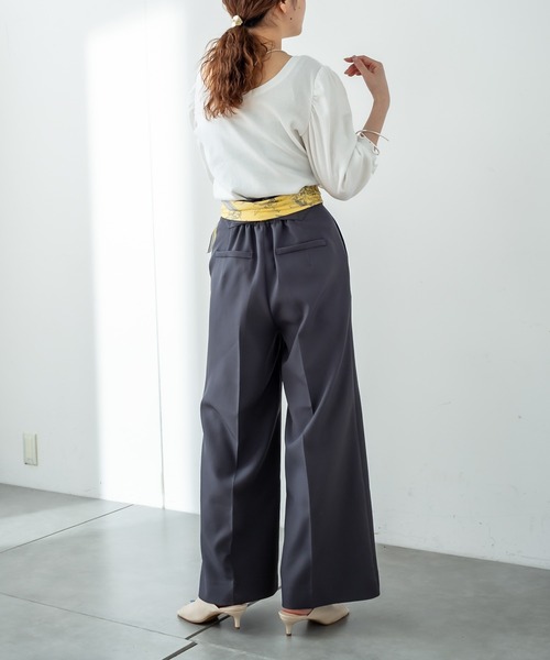 mystic（ミスティック）の「ランダムリブパフプルオーバー（Tシャツ/カットソー・レディース・ブラック/ベージュ/オフホワイト/ピンク/ブラック系その他/イエロー系その他・FREE）」の7枚目の写真