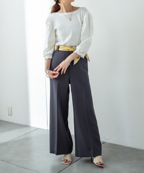 mystic（ミスティック）の「ランダムリブパフプルオーバー（Tシャツ/カットソー・レディース・ブラック/ベージュ/オフホワイト/ピンク/ブラック系その他/イエロー系その他・FREE）」の14枚目の写真