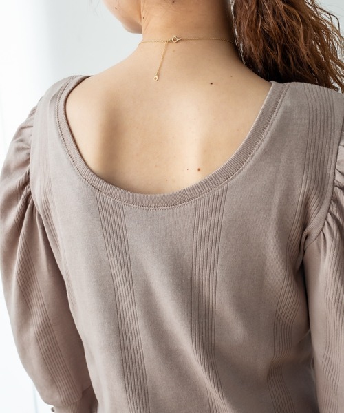 mystic（ミスティック）の「ランダムリブパフプルオーバー（Tシャツ/カットソー・レディース・ブラック/ベージュ/オフホワイト/ピンク/ブラック系その他/イエロー系その他・FREE）」の17枚目の写真