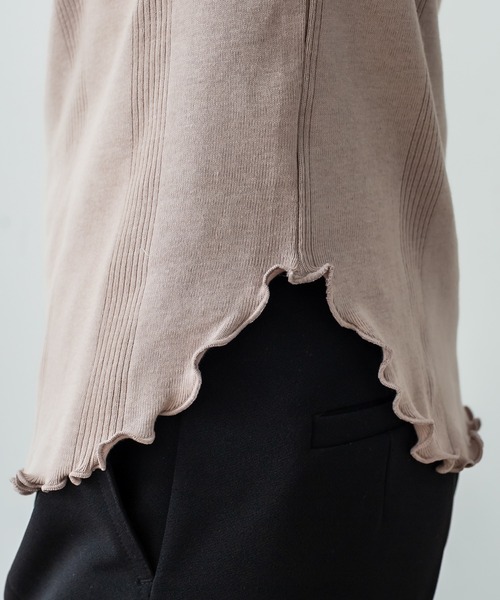 mystic（ミスティック）の「ランダムリブパフプルオーバー（Tシャツ/カットソー・レディース・ブラック/ベージュ/オフホワイト/ピンク/ブラック系その他/イエロー系その他・FREE）」の12枚目の写真