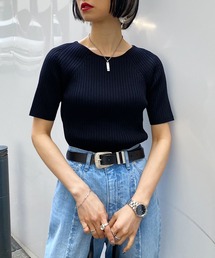 PAGEBOY | ワイドリブニットショートスリーブ(ニット/セーター)