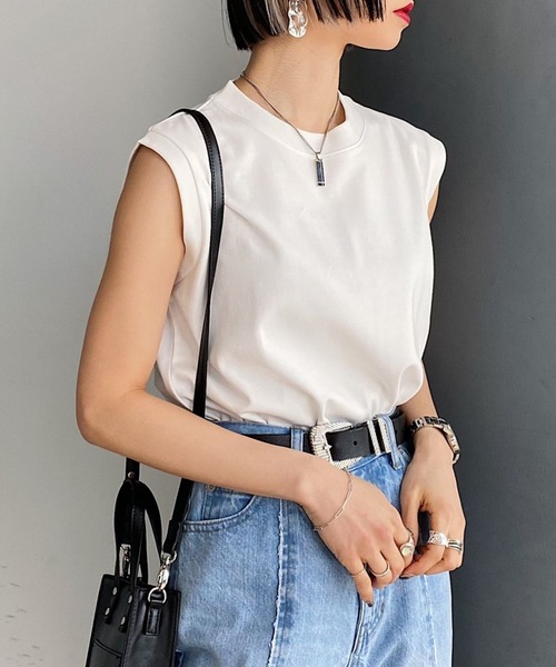 PAGEBOY（ページボーイ）の「クラシックノースリ（Tシャツ/カットソー・レディース・ブラック/パープル/オフホワイト/ブラウン系その他/ベージュ系その他2・FREE）」の8枚目の写真