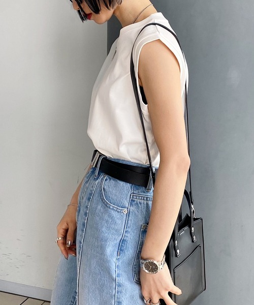 PAGEBOY（ページボーイ）の「クラシックノースリ（Tシャツ/カットソー・レディース・ブラック/パープル/オフホワイト/ブラウン系その他/ベージュ系その他2・FREE）」の11枚目の写真