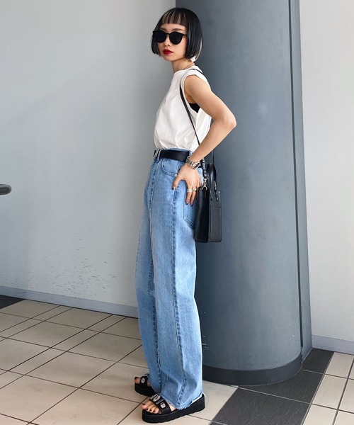 PAGEBOY（ページボーイ）の「クラシックノースリ（Tシャツ/カットソー・レディース・ブラック/パープル/オフホワイト/ブラウン系その他/ベージュ系その他2・FREE）」の14枚目の写真