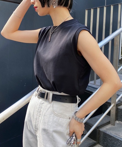 PAGEBOY（ページボーイ）の「クラシックノースリ（Tシャツ/カットソー・レディース・ブラック/パープル/オフホワイト/ブラウン系その他/ベージュ系その他2・FREE）」の20枚目の写真