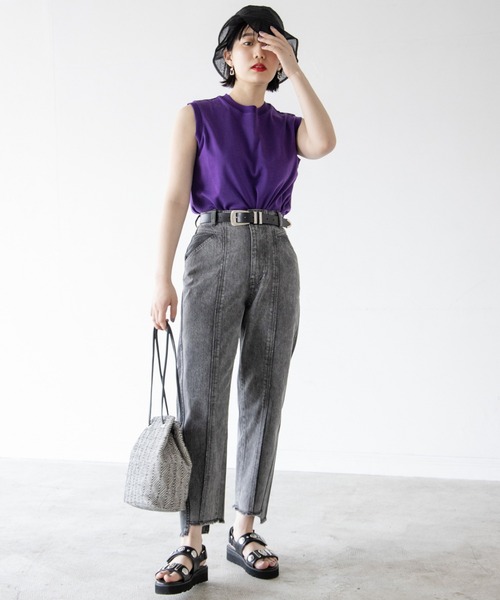 PAGEBOY（ページボーイ）の「クラシックノースリ（Tシャツ/カットソー・レディース・ブラック/パープル/オフホワイト/ブラウン系その他/ベージュ系その他2・FREE）」の12枚目の写真