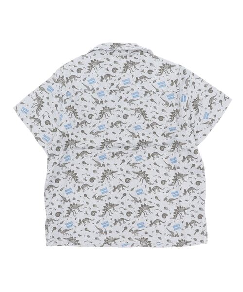 RUGGEDWORKS（ラゲッドワークス）の「麻レーヨン　半袖開襟シャツ（セットアップ可）（シャツ/ブラウス・キッズ・ライトグレー/カーキ・110/100/120/140/150/130/90）」の3枚目の写真