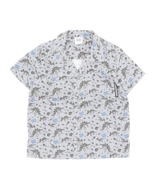 RUGGEDWORKS（ラゲッドワークス）の「麻レーヨン　半袖開襟シャツ（セットアップ可）（シャツ/ブラウス・キッズ・ライトグレー/カーキ・110/100/120/140/150/130/90）」の5枚目の写真