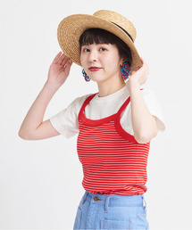 連シルフライスピンボーダーキャミソール