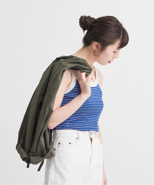 CHILD WOMAN（チャイルドウーマン）の「連シルフライスピンボーダーキャミソール（キャミソール・レディース・レッド/ブルー/ブラック・FREE）」の5枚目の写真