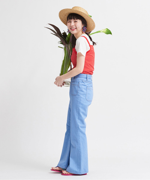 CHILD WOMAN（チャイルドウーマン）の「連シルフライスピンボーダーキャミソール（キャミソール・レディース・レッド/ブルー/ブラック・FREE）」の12枚目の写真