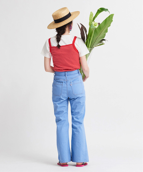 CHILD WOMAN（チャイルドウーマン）の「連シルフライスピンボーダーキャミソール（キャミソール・レディース・レッド/ブルー/ブラック・FREE）」の13枚目の写真