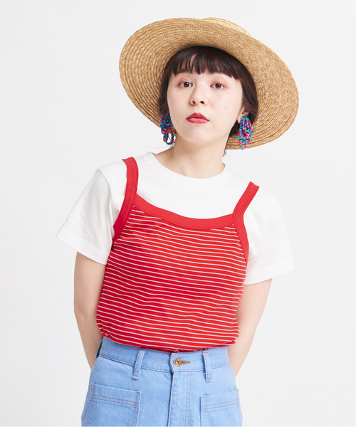CHILD WOMAN（チャイルドウーマン）の「連シルフライスピンボーダーキャミソール（キャミソール・レディース・レッド/ブルー/ブラック・FREE）」の10枚目の写真