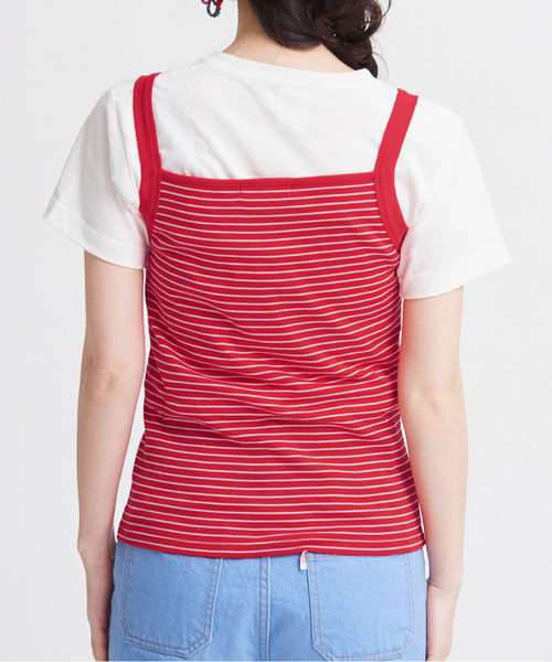 CHILD WOMAN（チャイルドウーマン）の「連シルフライスピンボーダーキャミソール（キャミソール・レディース・レッド/ブルー/ブラック・FREE）」の17枚目の写真