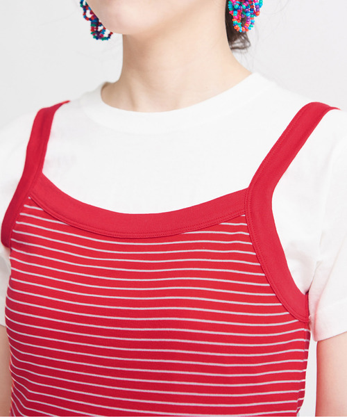 CHILD WOMAN（チャイルドウーマン）の「連シルフライスピンボーダーキャミソール（キャミソール・レディース・レッド/ブルー/ブラック・FREE）」の19枚目の写真