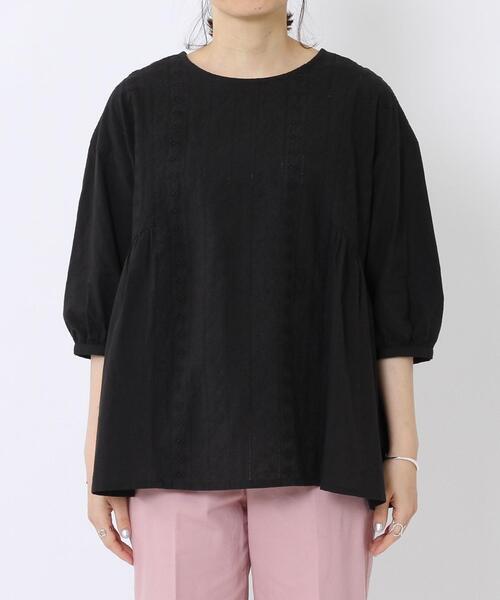 coen（コーエン）の「ギャザーレースブラウス（シャツ/ブラウス・レディース・オフホワイト/ブラック/ライム・MEDIUM/LARGE）」の20枚目の写真