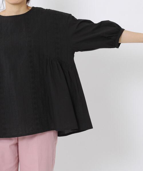 coen（コーエン）の「ギャザーレースブラウス（シャツ/ブラウス・レディース・オフホワイト/ブラック/ライム・MEDIUM/LARGE）」の15枚目の写真