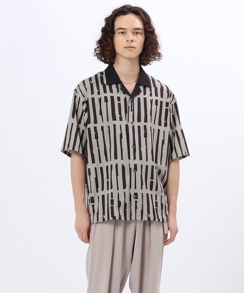 tk.TAKEO KIKUCHI（ティーケータケオキクチ）の「◆ハンドペインティングストライプシャツ（シャツ/ブラウス・メンズ・ライトグリーン系/ホワイト系5/ベージュ系4・02/03）」の7枚目の写真