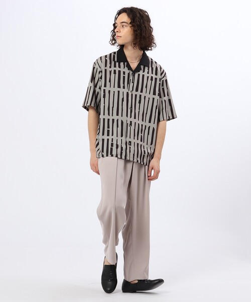 tk.TAKEO KIKUCHI（ティーケータケオキクチ）の「◆ハンドペインティングストライプシャツ（シャツ/ブラウス・メンズ・ライトグリーン系/ホワイト系5/ベージュ系4・02/03）」の10枚目の写真