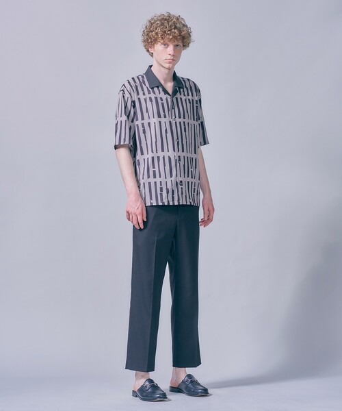 tk.TAKEO KIKUCHI（ティーケータケオキクチ）の「◆ハンドペインティングストライプシャツ（シャツ/ブラウス・メンズ・ライトグリーン系/ホワイト系5/ベージュ系4・02/03）」の5枚目の写真