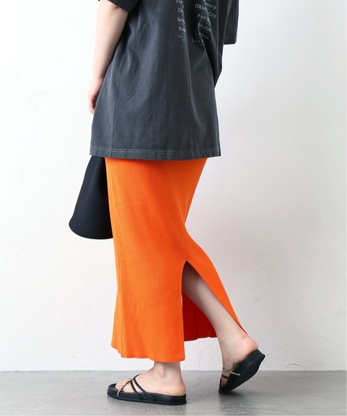 JOINT WORKS（ジョイントワークス）の「J-リブナローロングスカート（スカート・レディース・オレンジ/ブルー/グリーン・FREE）」の3枚目の写真