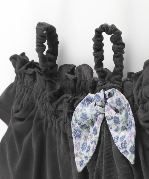 BRANSHES（ブランシェス）の「オフショルダーチュニック（チュニック・キッズ・チャコールグレー/サーモンピンク・90cm/110cm/100cm/120cm/130cm/140cm/150cm）」の5枚目の写真