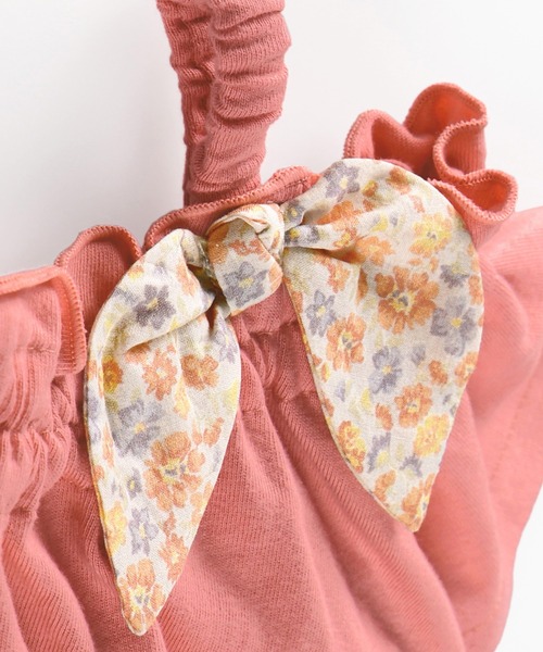 BRANSHES（ブランシェス）の「オフショルダーチュニック（チュニック・キッズ・チャコールグレー/サーモンピンク・90cm/110cm/100cm/120cm/130cm/140cm/150cm）」の6枚目の写真