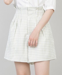 SPINNS | ギンガムチェック柄ハイウエストショートパンツ(その他パンツ)