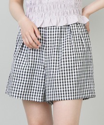 SPINNS | ギンガムチェック柄ハイウエストショートパンツ(その他パンツ)