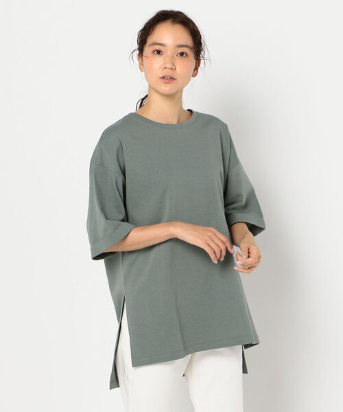 fredy emue（フレディエミュ）の「BIG T-SHIRT（ビッグTシャツ）（Tシャツ/カットソー・レディース・チャコールグレー/オフホワイト/ピンク/グリーン・38）」の12枚目の写真