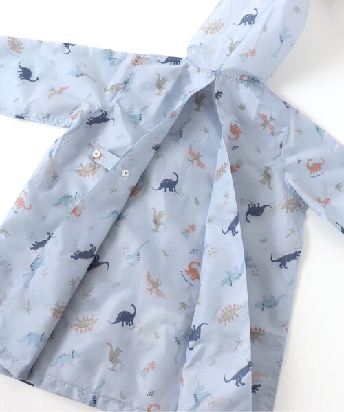 apres les cours(アプレレクール)の「■きょうりゅう柄ランドコート(レインコート/ポンチョ・キッズ・アイボリー/サックスブルー・130/100/110/120)」の13枚目の写真