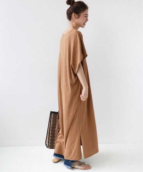 CAL．Berries（カルベリーズ）の「●【CAL.Berries / カルベリーズ】*Relume TRIBLEND V/N OP：別注ワンピース◆（ワンピース・レディース・ブラウン/ブラック/ライトグレー・FREE）」の21枚目の写真